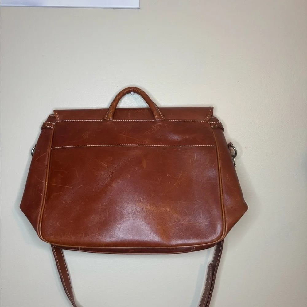 Mulholland Brown Leather Satchel‎ Crossbody Messenger Bag